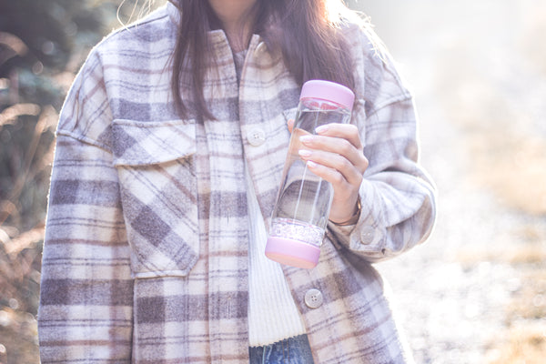 VitaJuwel inu! ROSE | The Original DIY Crystal Water Bottle with Rose Quartz