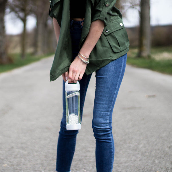 VitaJuwel LOOP Protective Caps | Stylish Silicone Top & Bottom Cover for ViA Crystal Water Bottles