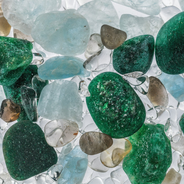 VitaJuwel GemPod FOREVER YOUNG | Crystal Water Insert with Aventurine, Aquamarine, Smoky Quartz & Clear Quartz for Cleansing / Detox, Stress-Relief & Serenity