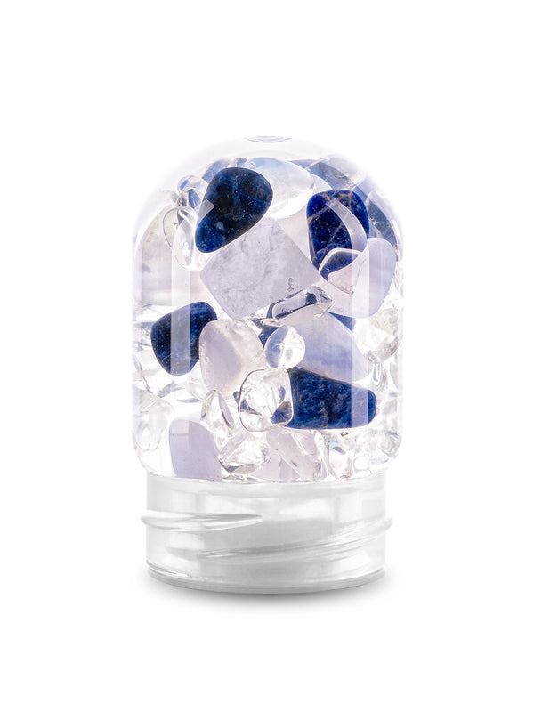 VitaJuwel GemPod BALANCE | Crystal Water Insert with Sodalite, Chalcedony & Clear Quartz for Inner Peace, Reflection & Meditation