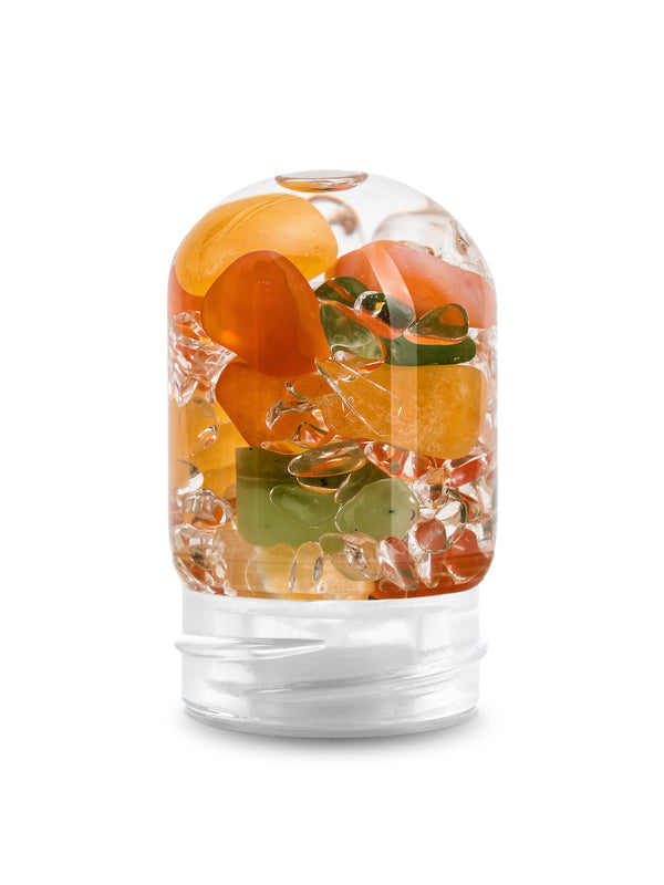 VitaJuwel GemPod HAPPINESS | Crystal Water Insert with Jade, Orange Calcite, Carnelian & Clear Quartz for Optimism, Good Luck, Motivation