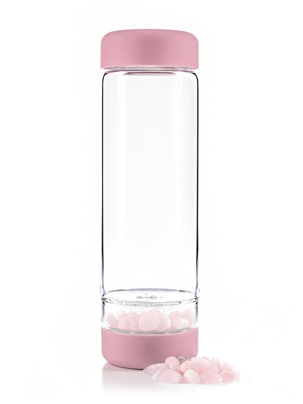 VitaJuwel inu! ROSE | The Original DIY Crystal Water Bottle with Rose Quartz