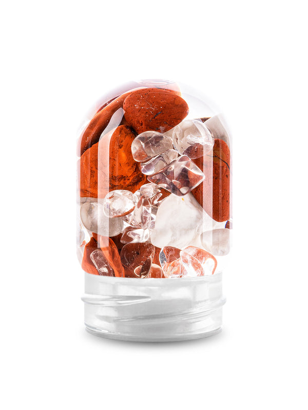 VitaJuwel GemPod FITNESS | Crystal Water Insert with Red Jasper, Magnesite & Clear Quartz - Willpower, Strength & Momentum