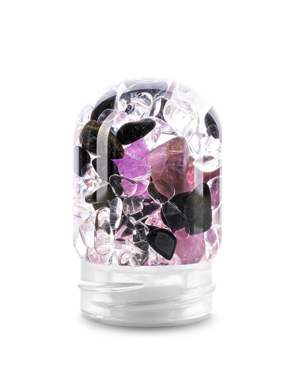 VitaJuwel GemPod GUARDIAN | Crystal Water Insert with Amethyst, Black Tourmaline & Clear Quartz for Protection, Clarity and Open-Mindedness